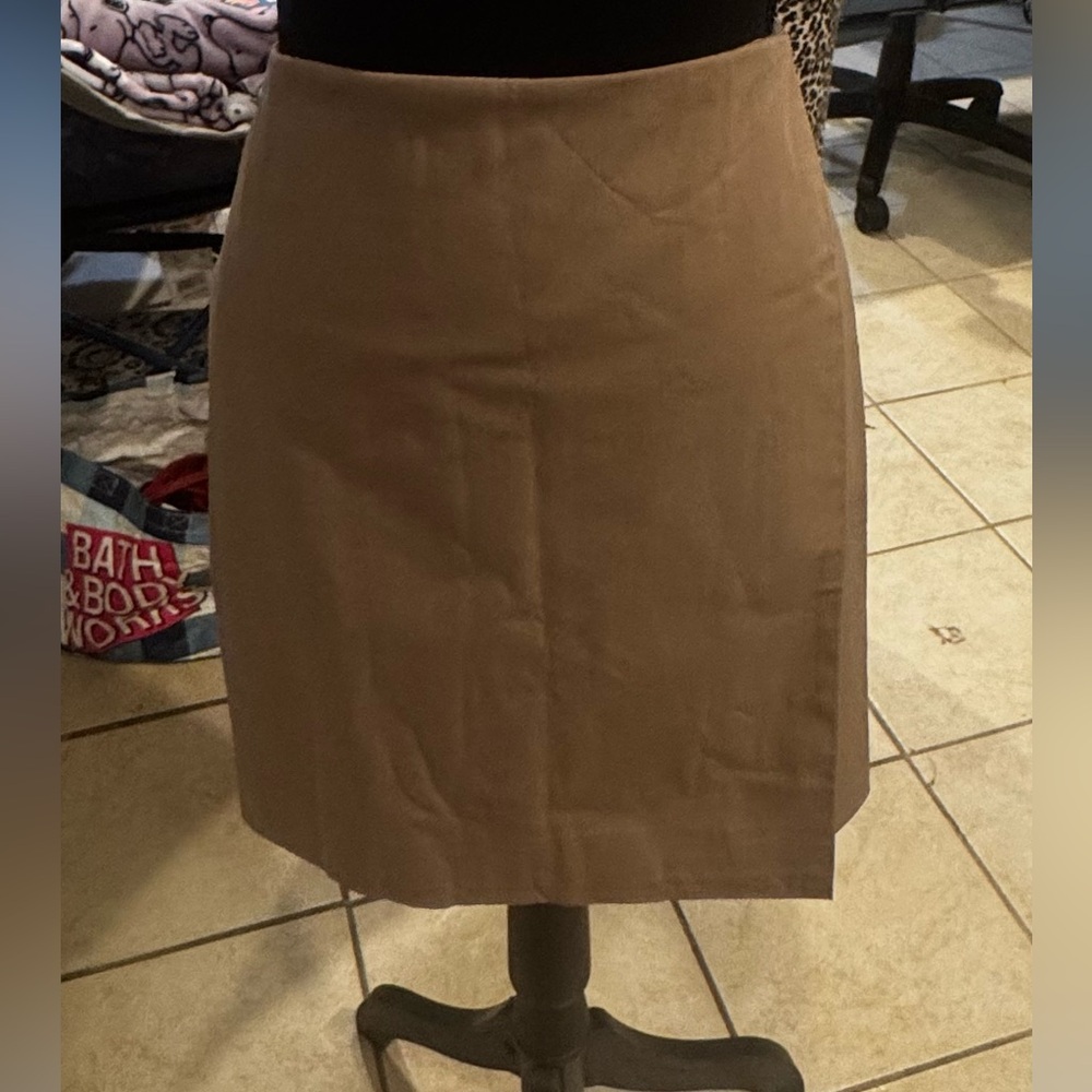 Good American Tan Pencil Skirt